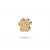 Elegant 14k gold paw print dog charm featuring 11 diamonds, capturing special moments shared with your pet.