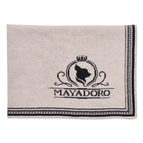 MAYADORO's luxurious eco cashmere dog blanket for small dogs - light black