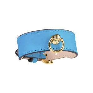 Signature Bracelet in Turquoise Nappa leather - handcrafted to match the MAYADORO Dog Collar