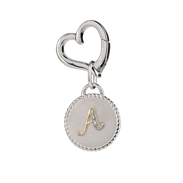 Silver Dog Tag A – 925 Sterling Silver & Diamonds – Luxury ID Tag by MAYADORO