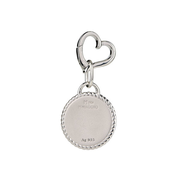 Image showcasing the backside of the MAYADORO 925 Sterling Silver Dog ID Tag, featuring space for engraving .