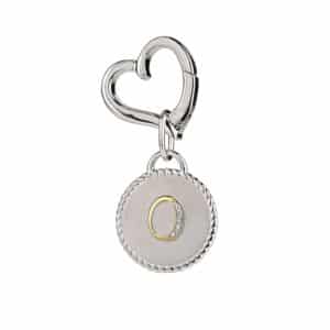 Silver Dog Tag O – 925 Sterling Silver & Diamonds – Luxury ID Tag by MAYADORO