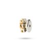 Side view of the MAYADORO 14K Gold Paw Charm available with diamonds or sapphires.