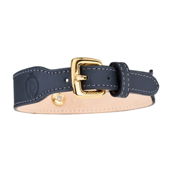 Back view of the MAYADORO Dog Collar in Light Black.