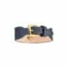 Back view of MAYADORO Signature Bracelet Black showing soft nubuck interior and stainless steel buckle