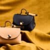Dog Poop Bag Holder in Black - finest Italian leather, Made in Italy by MAYADORO