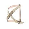 Side view of Contour Harness Ivory with taupe leather accents and gold-coloured stainless steel hardware