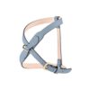 Side profile of MAYADORO Contour Harness in sky blue – luxury dog harness handcrafted in Italy from smooth nappa leather