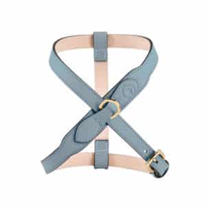 MAYADORO Contour Harness Sky - Italian nappa leather dog harness designed for small breeds