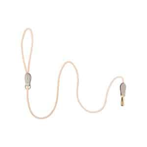 MAYADORO Velvet Dog Leash Ivory - Short Leash in Leather and Velvet